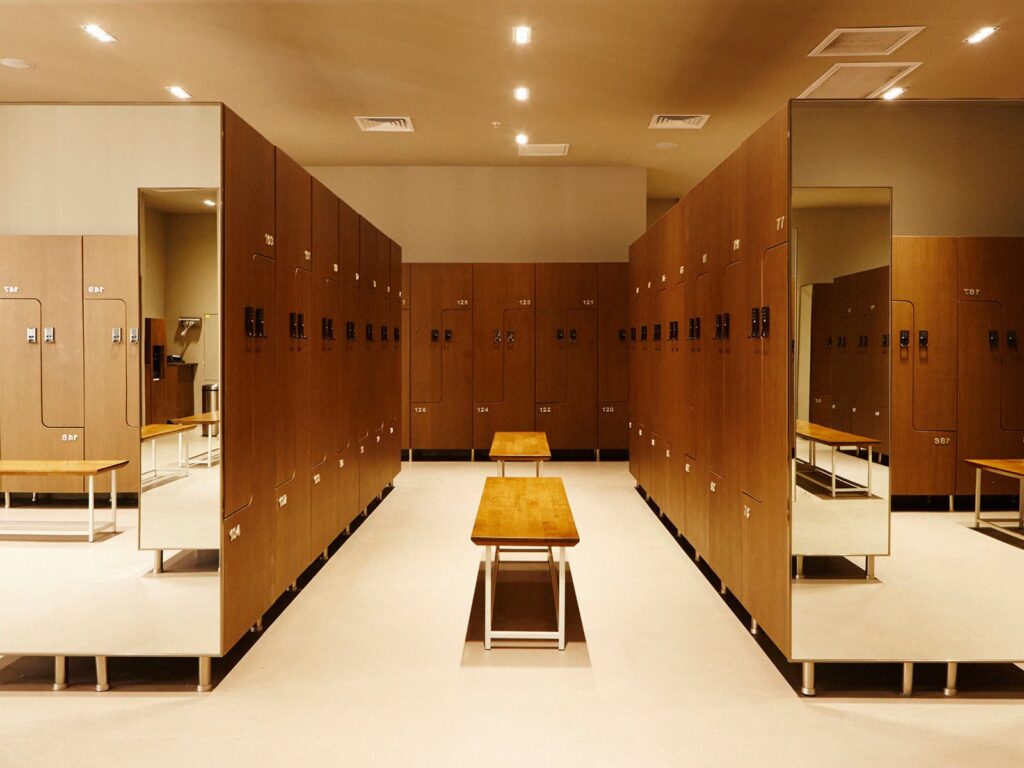 locker room concrete coating